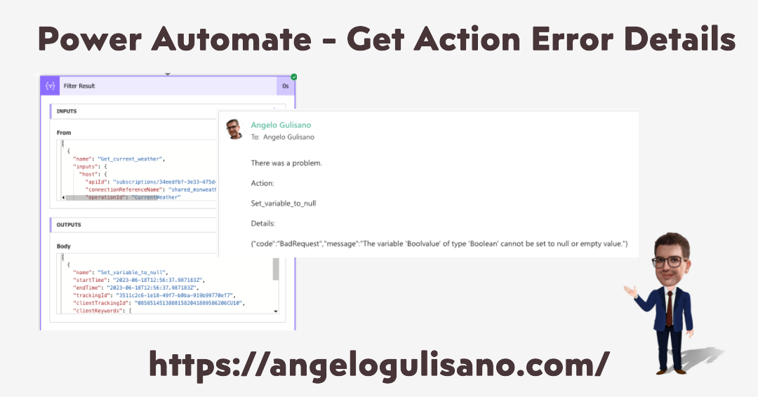 Power Automate - Get Action Error Details