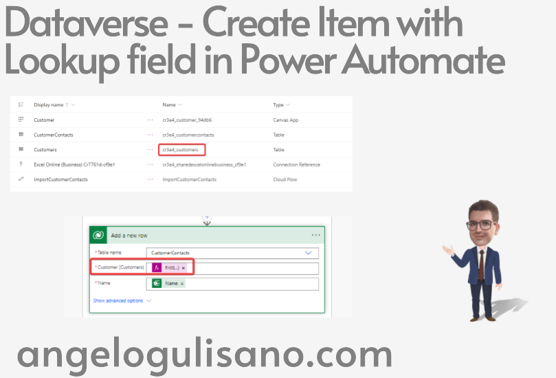 Dataverse - Create Item with Lookup field in Power Automate