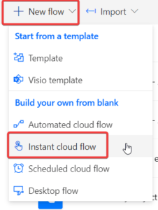 Create new flow
